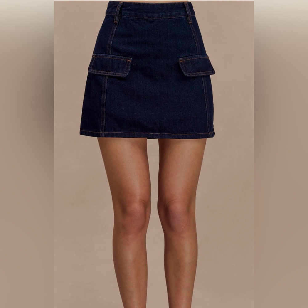Meshki Rosalyn Mini Denim Skort